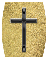 DAREC 510 BK SH GD Black Single Cross Shimmer Gold Background